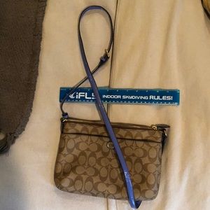 Coach crossbody brown and purple